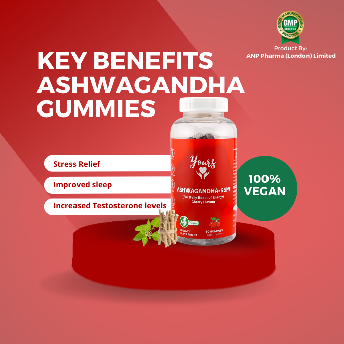 Yours Ashwagandha KSM Gummies - Daily Boost of energy