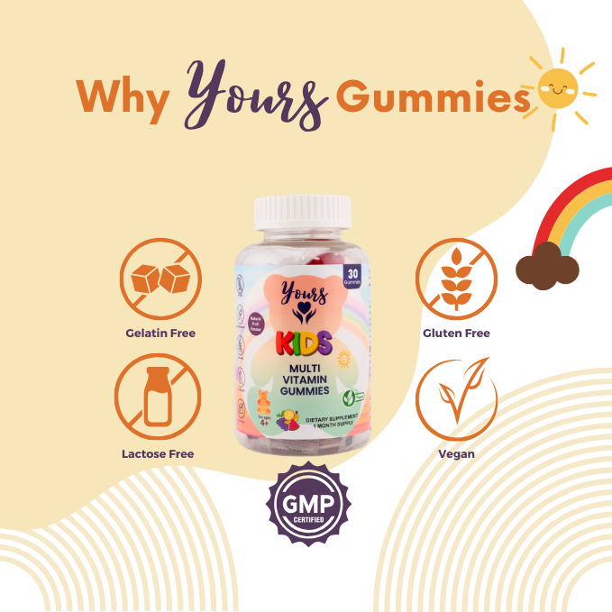 Yours Multivitamin Kids Gummies - Boosts Immunity System and Energy