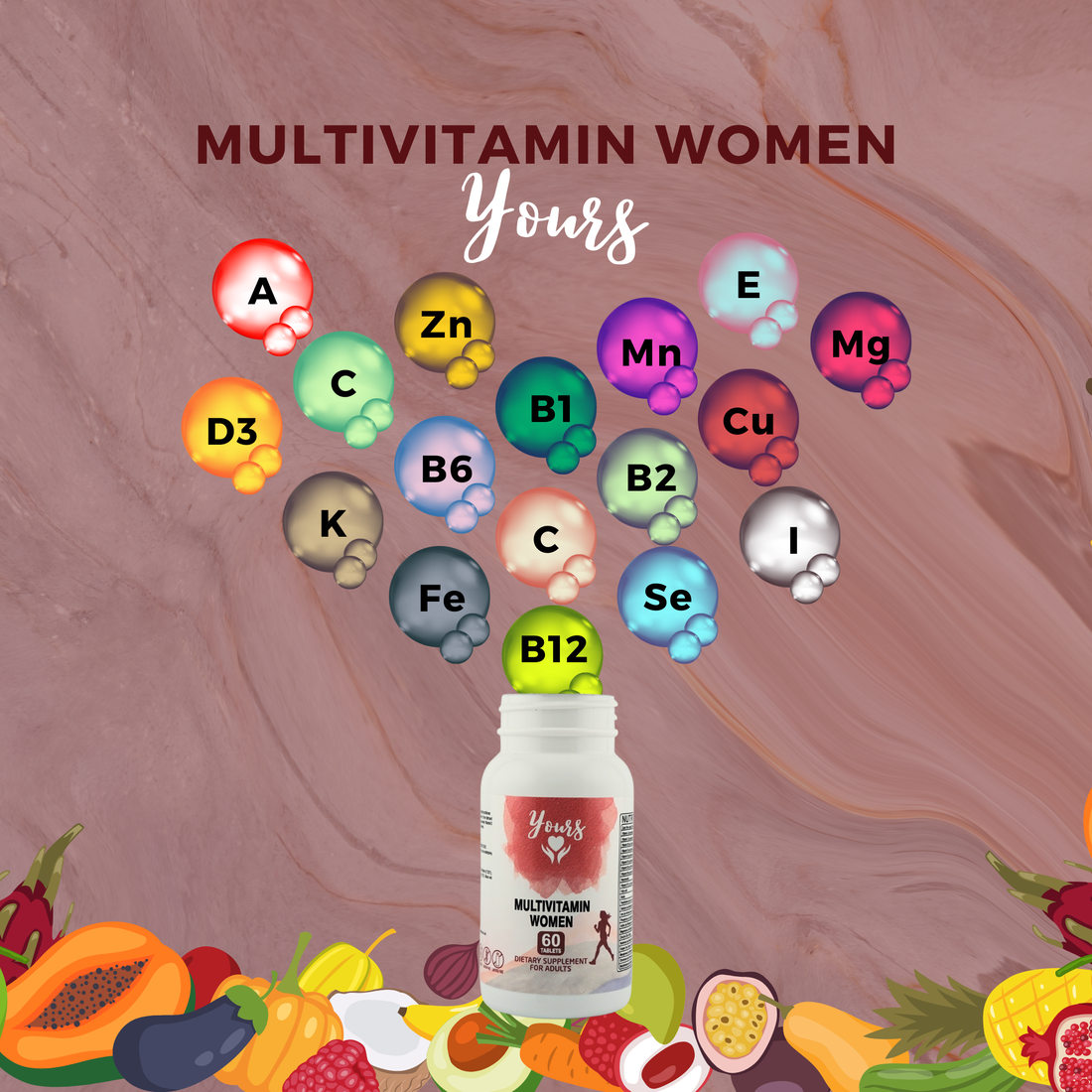 Yours Multivitamin Women Immunity Strength and Skincare